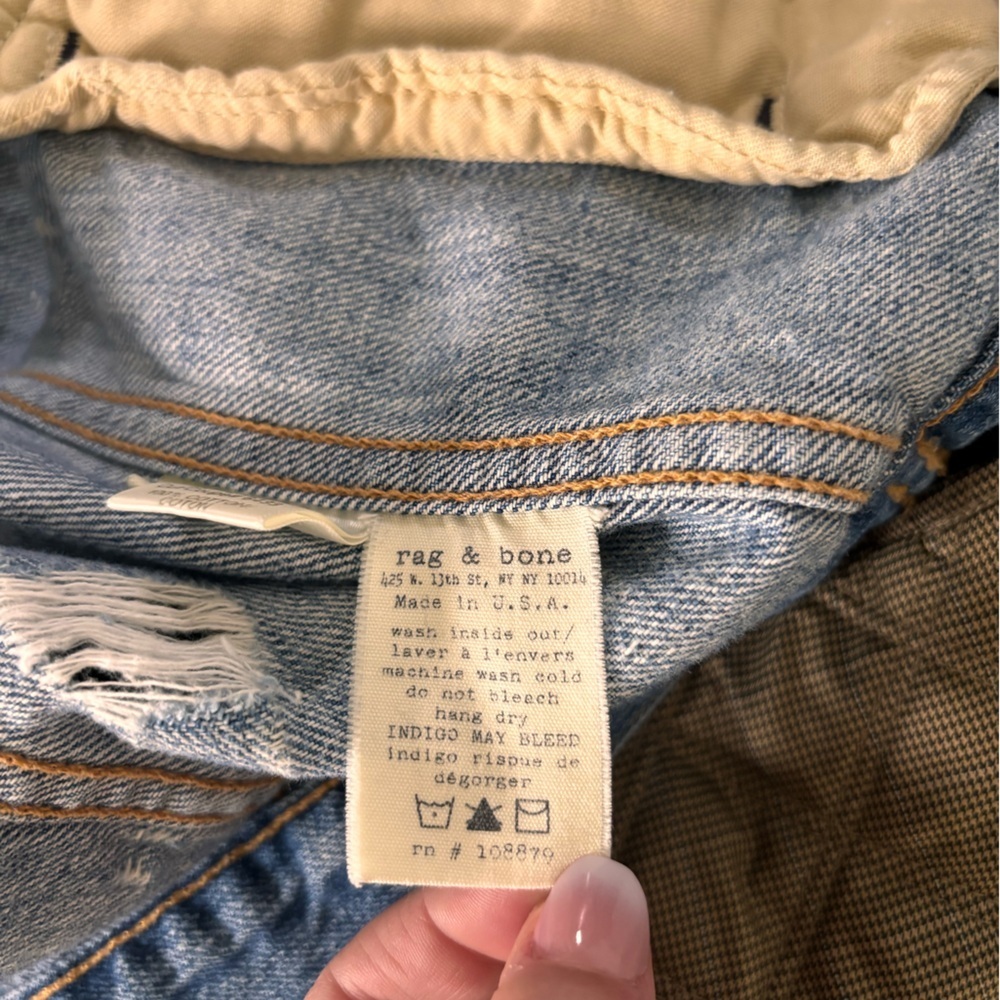 rag & bone Light Blue Denim Jacket - Picture 8 of 9